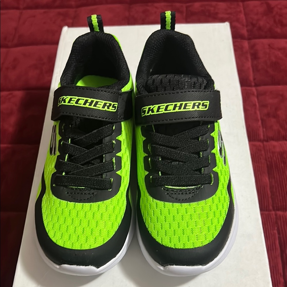 Skechers Kids' Neon Green and Black Sneakers